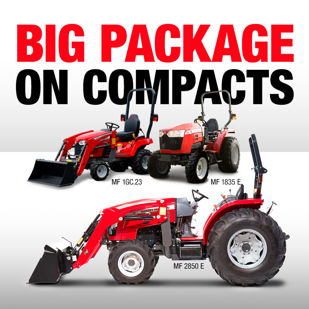 Get the BIG PACKAGE on Massey Ferguson compact tractors. |