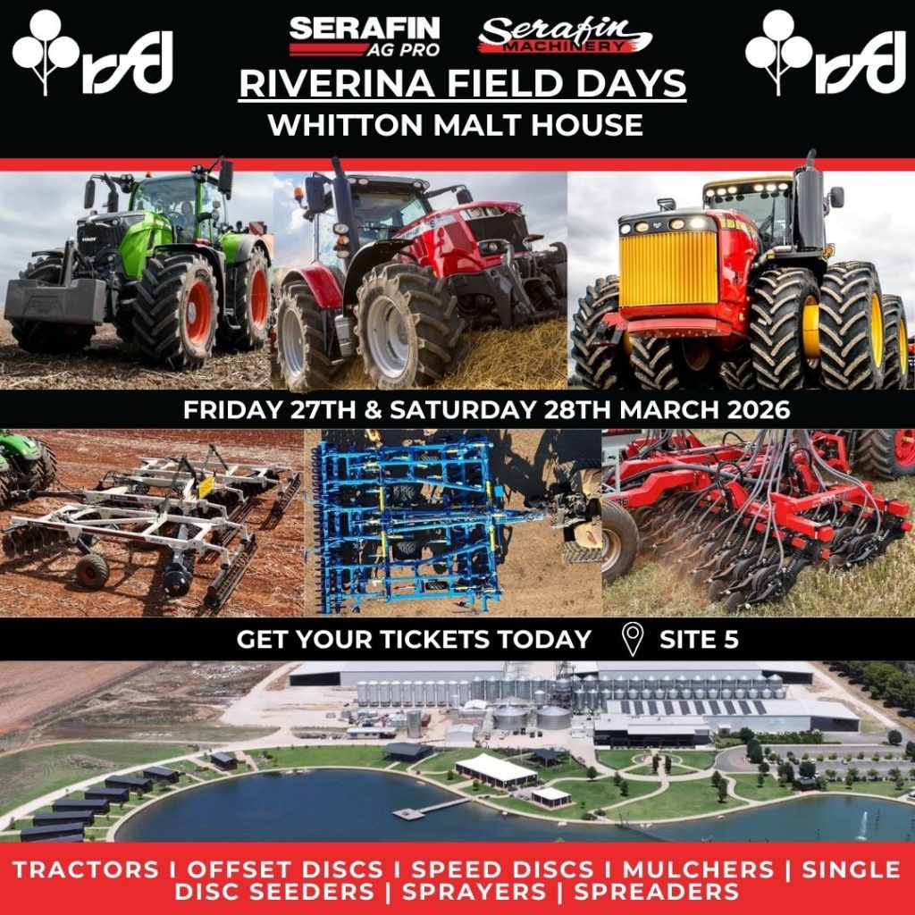 Serafin Machinery and Serafin Ag Pro at Riverina Field Days 2026, Whitton Malt House